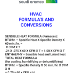 HVAC FORMULA’S AND CONVERSIONS PDF FILE FREE DOWNLOAD