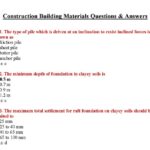 Top 200 Questions and Answers for Building Materials – Civil Part-3