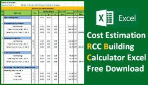 Read more about the article Cost Estimation for RCC Building Spreadsheet Download Free