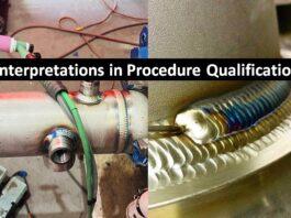 Interpretations in Procedure Qualification Record