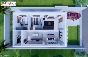 Read more about the article Small House Design 7.0m x 11.0m With 2 Bedroom – Full Plan