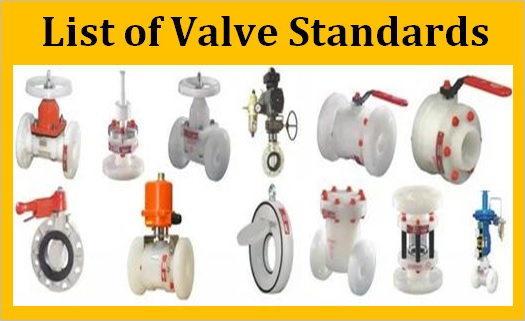 Types of valve standards